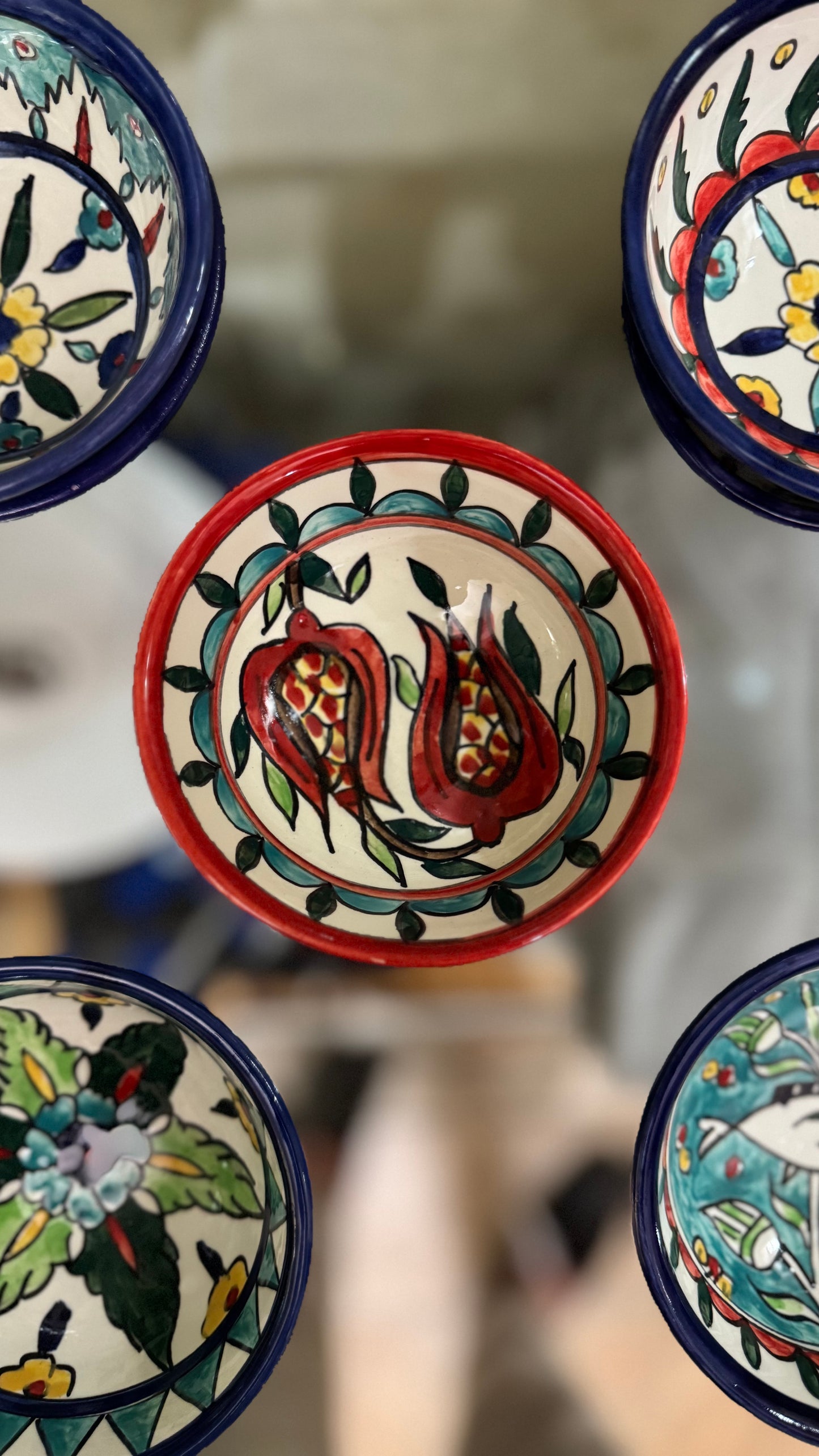 Jerusalem Collection Hand-Painted Ceramics - Bowl (Small)