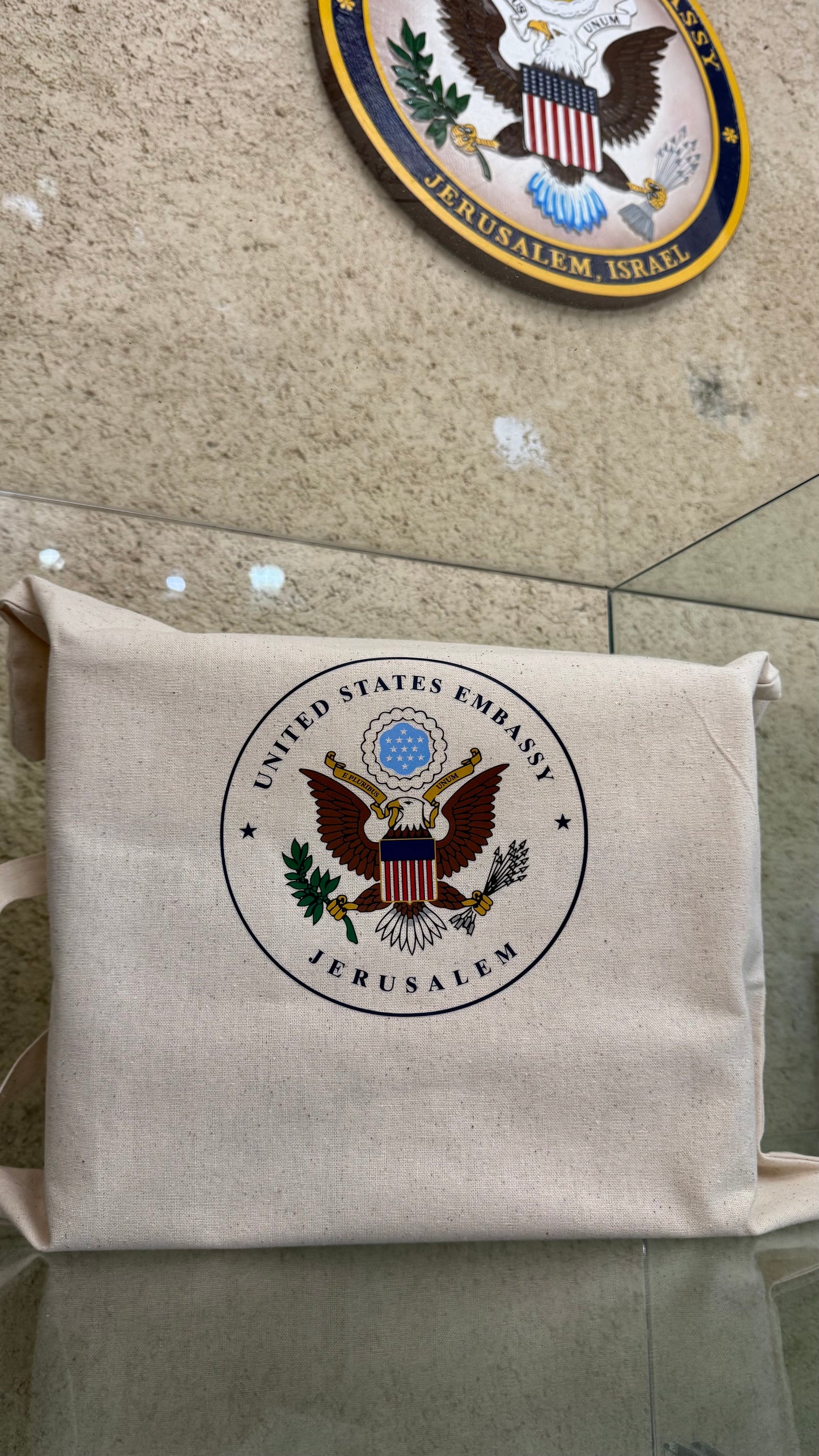 Embroidery Cotton Tote Bag w/ Embassy Seal