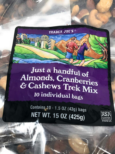 Trader Joe's Almonds, Cranberries & Cashew Trek Mix mini bags