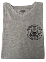 Grey V-Neck T-Shirt with Embassy Seal