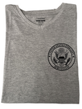 Grey V-Neck T-Shirt with Embassy Seal