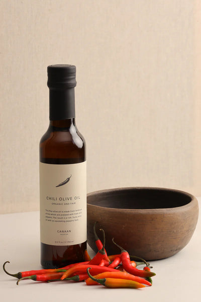 CANAAN Organic Olive Oil 250ml / Garlic / Chili / Basil