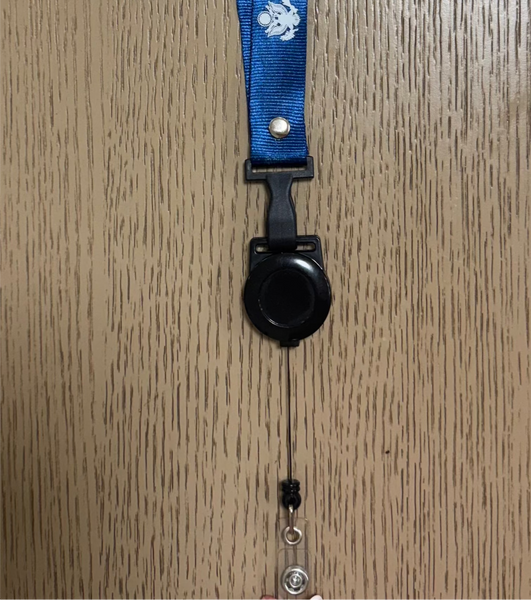 EBO Lanyard Blue/Black with Retractable Badge Holder