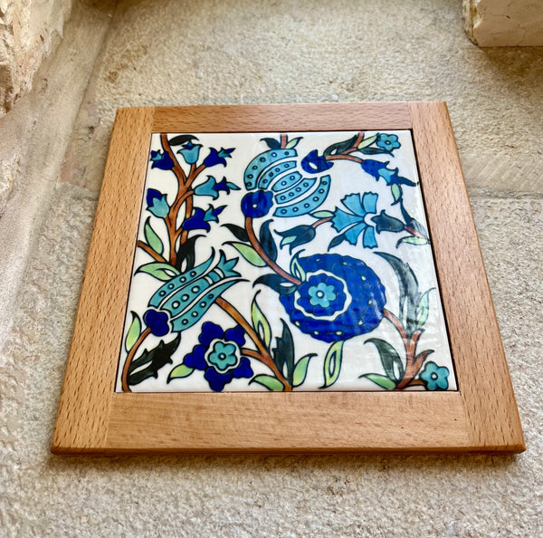 Jerusalem Collection Hand-Painted Ceramics - Tile Trivet