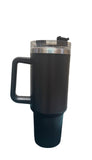 U.S. Embassy Water Cup with Straw / Black