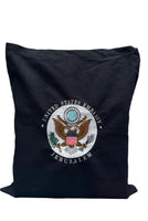 Cotton Tote Bags Black / Embroidered Embassy Seal
