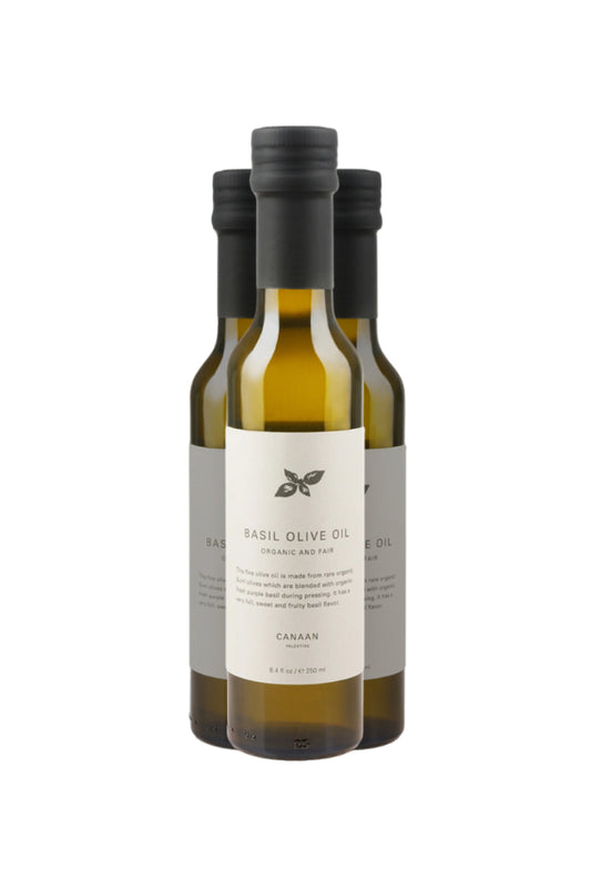 CANAAN Organic Olive Oil Garlic/Chili/Basil/Lemon (250ml)